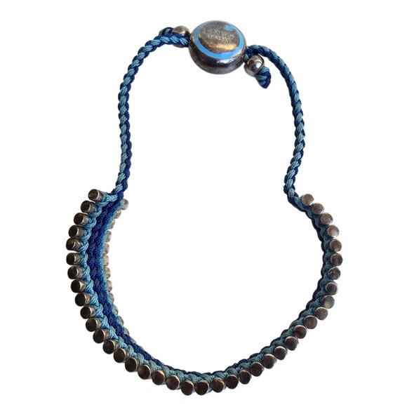 Links London Friendship Bracelet Sterling Silver Blue Adjustable Enamel Arrow - Picture 2 of 7